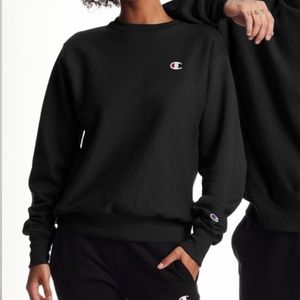 NWT champion reverse weave crew neck hoodie size medium black